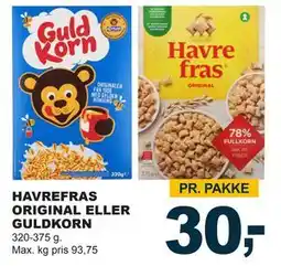 Let-Køb HAVREFRAS ORIGINAL ELLER GULDKORN tilbud