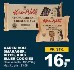 Let-Køb KAREN VOLF SMÅKAGER, BITES, KIKS ELLER COOKIES tilbud