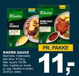 Let-Køb KNORR SAUCE tilbud