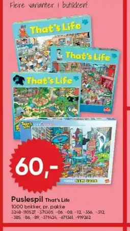 BigDollar Puslespil That's Life tilbud