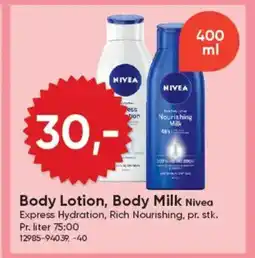 BigDollar Body Lotion, Body Milk Nivea tilbud
