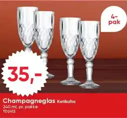 BigDollar Champagneglas Kotikulta tilbud