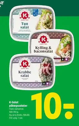 Coop 365 K-Salat pålægssalater tilbud