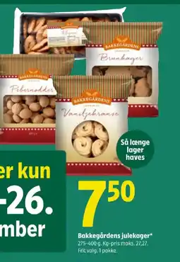 Coop 365 Bakkegårdens julekager tilbud