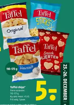 Coop 365 Taffel chips tilbud