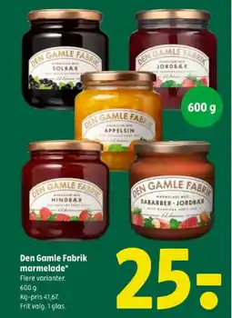 Coop 365 Den Gamle Fabrik marmelade tilbud