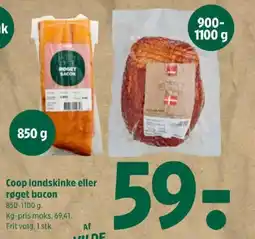 Coop 365 Coop landskinke eller røget bacon tilbud