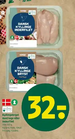 Coop 365 Kyllingebryst med lage eller inderfilet tilbud