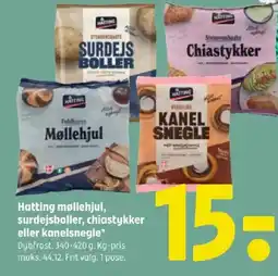 Coop 365 Hatting møllehjul, surdejsboller, chiastykker eller kanelsnegle tilbud
