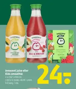Coop 365 Innocent juice eller Kids smoothie tilbud