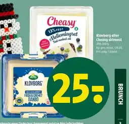 Coop 365 Klovborg eller Cheasy skiveost tilbud