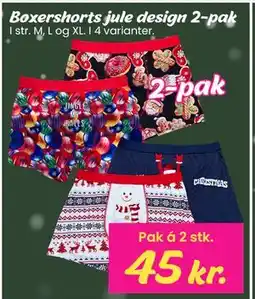 Hi five Boxershorts jule design 2-pak tilbud