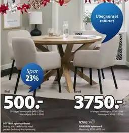 JYSK SOTTRUP spisebordsstol tilbud