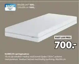 JYSK KAMELVA springmadras tilbud