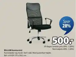 JYSK BILLUM kontorstol tilbud