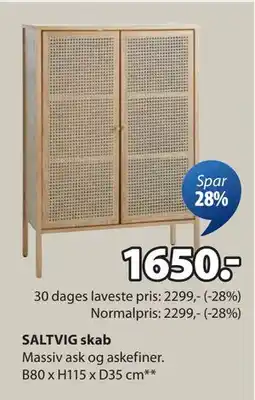 JYSK SALTVIG skab tilbud