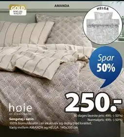 JYSK Sengetøj i satin tilbud