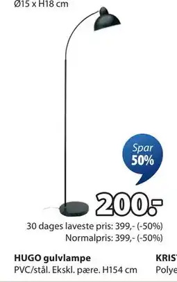 JYSK HUGO gulvlampe tilbud