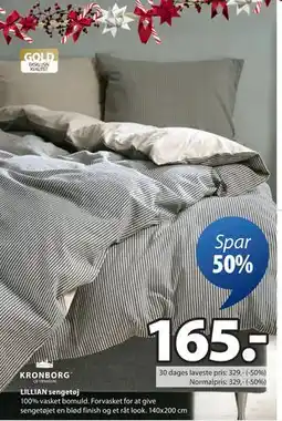 JYSK LILLIAN sengetøj tilbud