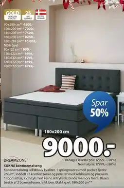 JYSK SOKNA kontinentalseng tilbud