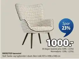 JYSK BIERSTED lænestol tilbud