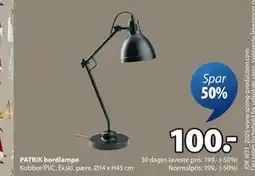 JYSK PATRIK bordlampe tilbud