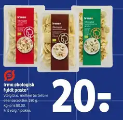 Coop 365 Irma økologisk fyldt pasta tilbud