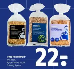 Coop 365 Irma knækbrød tilbud