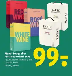 Coop 365 Manor Lodge eller Paris Seduction i boks tilbud