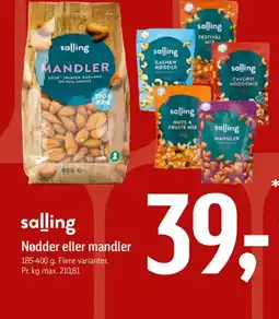 Føtex Salling nødder eller mandler tilbud