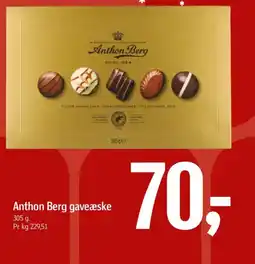 Føtex Anthon Berg gaveæske tilbud