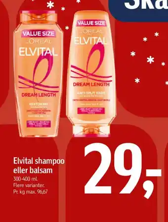 Føtex Elvital shampoo eller balsam tilbud