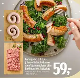 Føtex Ludvig dansk luksus julemedister, Antonius dansk julemedister eller hakket grise-/kalvekød tilbud