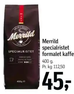 Føtex Merrild specialristet formalet kaffe tilbud