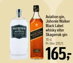 Føtex Aviation gin, Johnnie Walker Black Label whisky eller Skagerrak gin tilbud