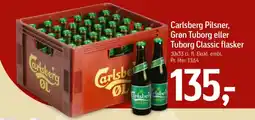 Føtex Carlsberg Pilsner, Grøn Tuborg eller Tuborg Classic flasker tilbud