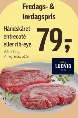 Føtex Håndskåret entrecoté eller rib-eye tilbud