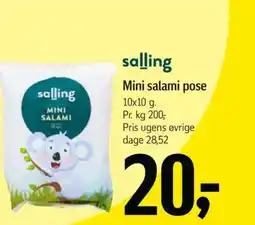 Føtex salling Mini salami pose tilbud