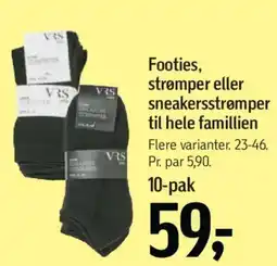 Føtex Footies, strømper eller sneakersstrømper til hele famillien tilbud