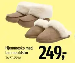 Føtex Hjemmesko med lammeuldsfor tilbud