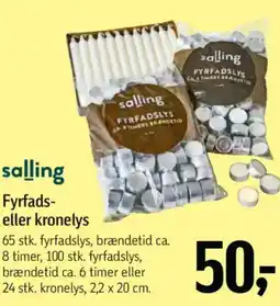 Føtex Salling fyrfads- eller kronelys tilbud