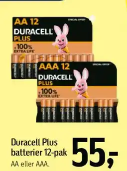 Føtex Duracell Plus batterier 12-pak tilbud