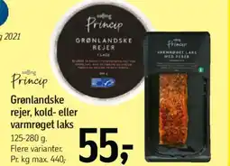 Føtex Salling princip grønlandske rejer, kold- eller varmrøget laks tilbud