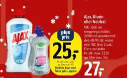 Føtex Ajax, Klorin eller Neutral tilbud