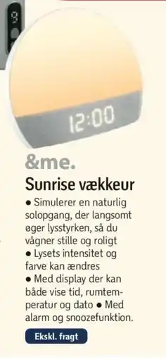Føtex &me. Sunrise vækkeur tilbud