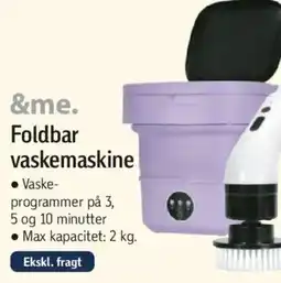 Føtex &me. foldbar vaskemaskine tilbud