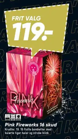 Bilka Pink Fireworks 16 skud tilbud