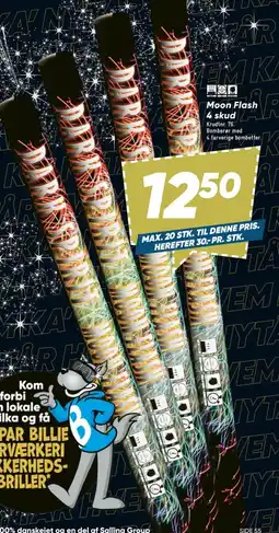 Bilka Moon Flash 4 skud tilbud