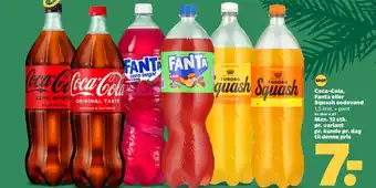 Coca-Cola, Fanta eller Squash sodavand