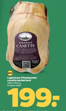 Netto Løgismose frilandsands- canette berberiand tilbud